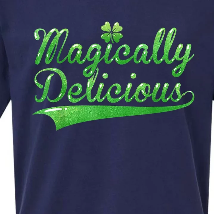 Magically Delicious Funny Irish St Patrick's Day Women Sueded Cloud Jersey T-Shirt