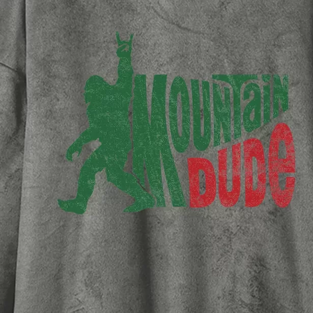 Mountain Dude Funny Bigfoot Sasquatch Hiking Gift Hooded Wearable Blanket