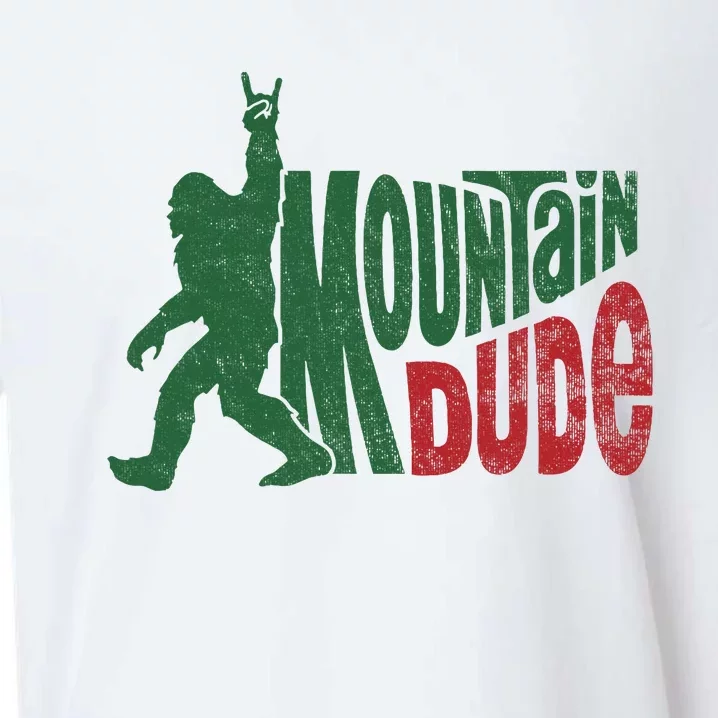 Mountain Dude Funny Bigfoot Sasquatch Hiking Gift Sueded Cloud Jersey T-Shirt