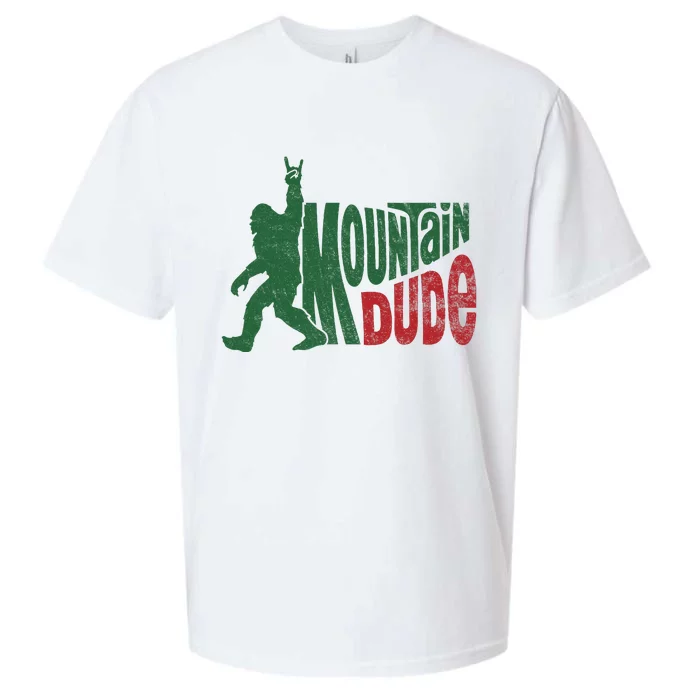 Mountain Dude Funny Bigfoot Sasquatch Hiking Gift Sueded Cloud Jersey T-Shirt