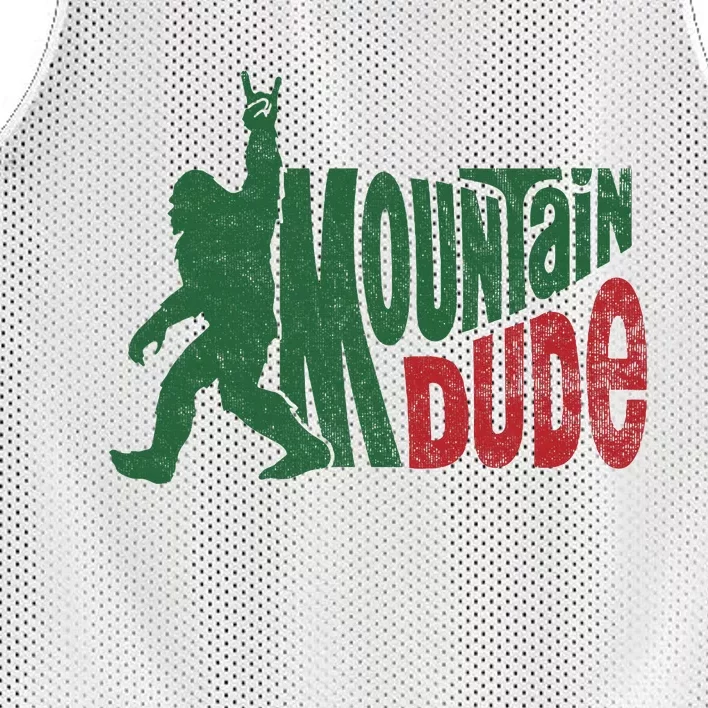 Mountain Dude Funny Bigfoot Sasquatch Hiking Gift Mesh Reversible Basketball Jersey Tank