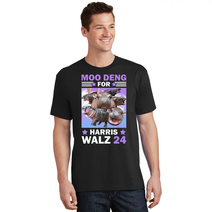 Moo Deng For Harris Walz 2024 T-Shirt