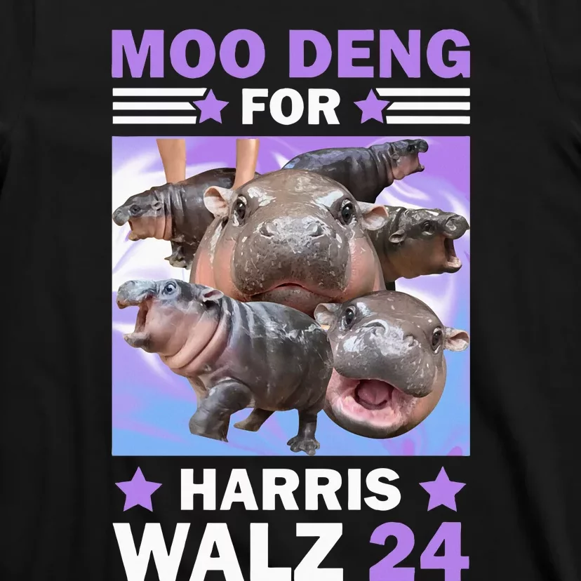 Moo Deng For Harris Walz 2024 T-Shirt