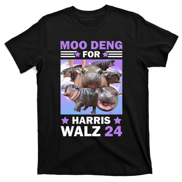 Moo Deng For Harris Walz 2024 T-Shirt