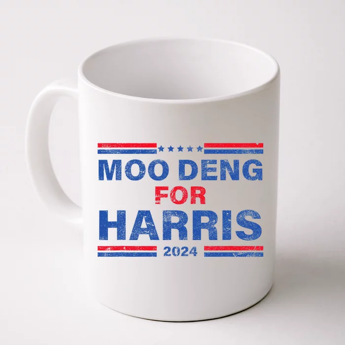 Moo Deng For Harris Kamala Harris Supporter Front & Back Coffee Mug