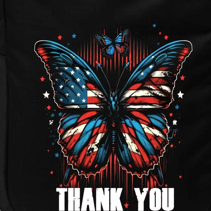 Memorial Day Fallen Veteran Military Butterfly Usa American Great Gift Impact Tech Backpack