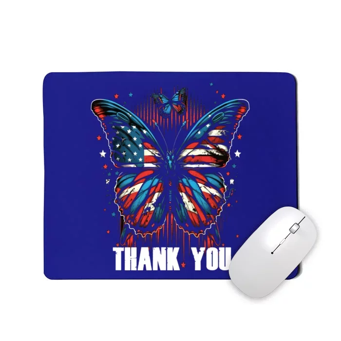 Memorial Day Fallen Veteran Military Butterfly Usa American Great Gift Mousepad