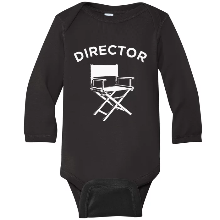 Movie Director  Filmmaker Director Chair Baby Long Sleeve Bodysuit