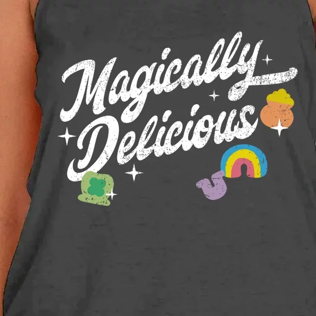 Magically Delicious Funny St PatrickS Day Women's Knotted Racerback Tank