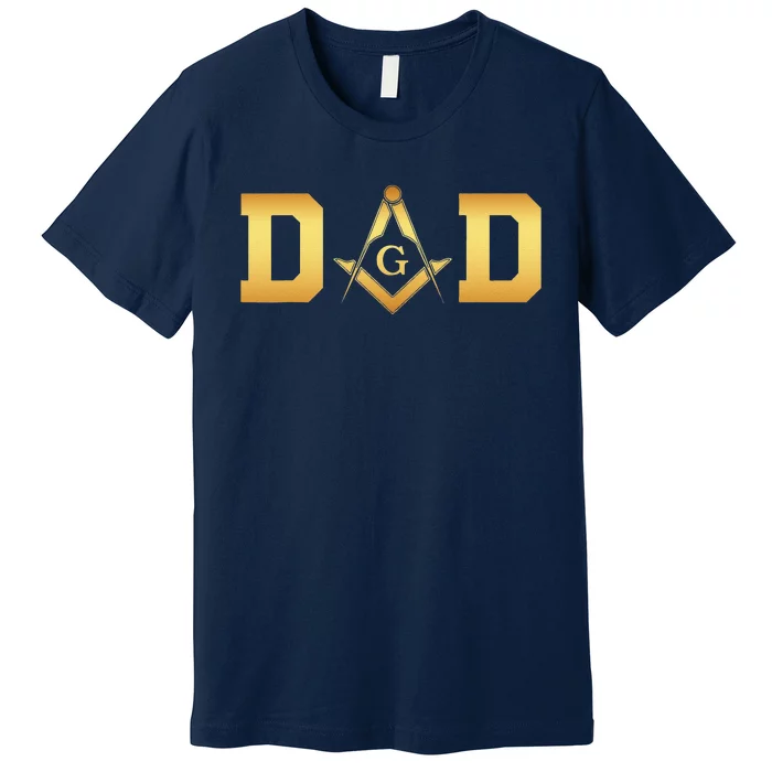 Masonic Dad Fathers Day Gift Freemason Premium T-Shirt