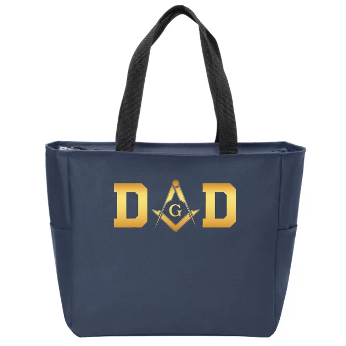 Masonic Dad Fathers Day Gift Freemason Zip Tote Bag