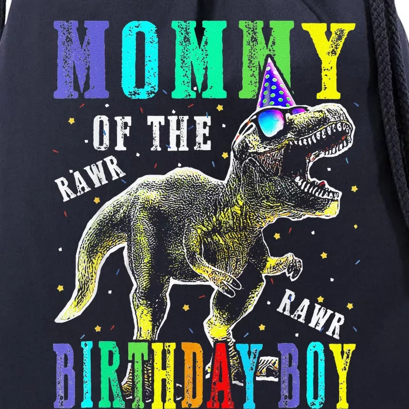 Mommy Dinosaur Funny Cute Birthday Family Apparel Drawstring Bag