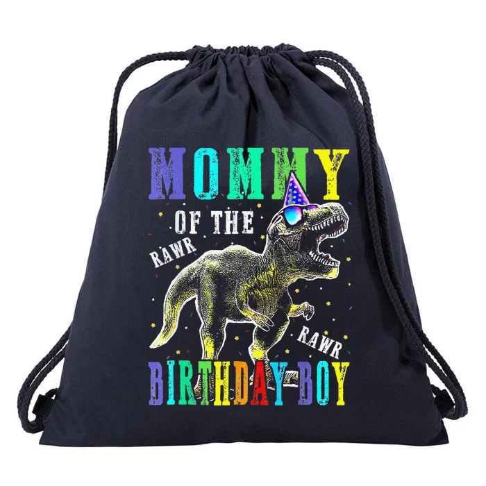 Mommy Dinosaur Funny Cute Birthday Family Apparel Drawstring Bag