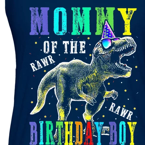 Mommy Dinosaur Funny Cute Birthday Family Apparel Ladies Essential Flowy Tank