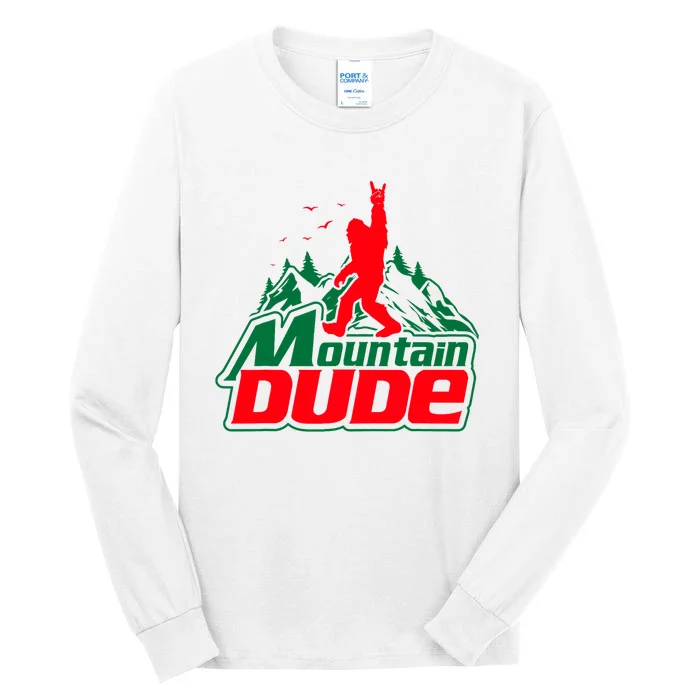 Mountain Dude Funny Bigfoot Sasquatch Hiking Gifts Tall Long Sleeve T-Shirt