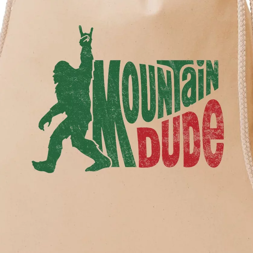 Mountain Dude Funny Bigfoot Sasquatch Drawstring Bag