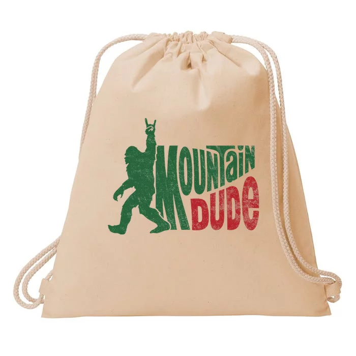 Mountain Dude Funny Bigfoot Sasquatch Drawstring Bag