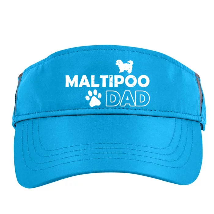 Malitipoo Dad Funny Cute Dog Owner Adopt Rescue Fathers Day Gift Adult Drive Performance Visor