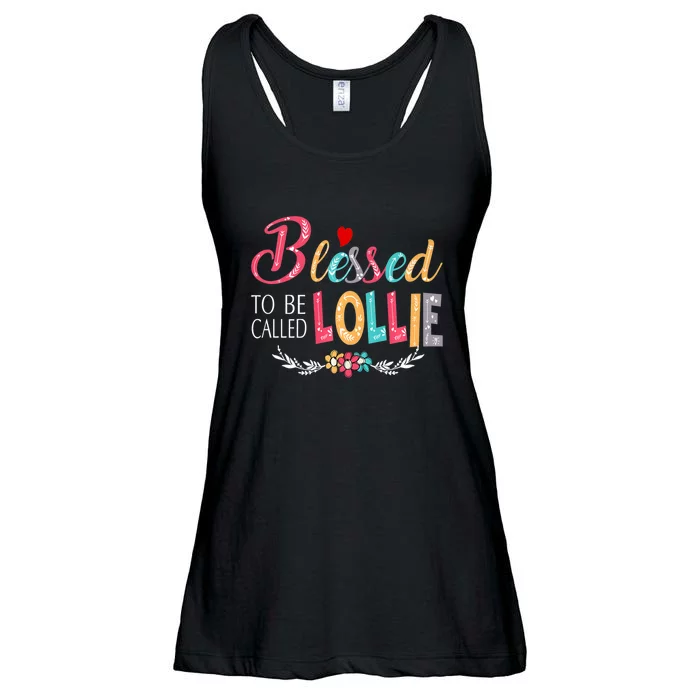 Mothers Day Gift Blessed To Be Called Lollie Ladies Essential Flowy Tank