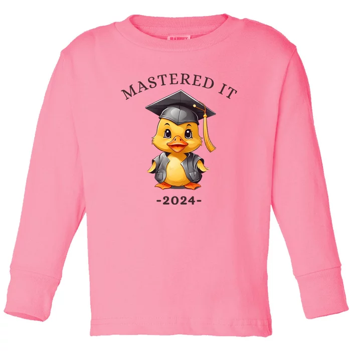 Masters Degree Graduation 2024 Mastered It Toddler Long Sleeve Shirt