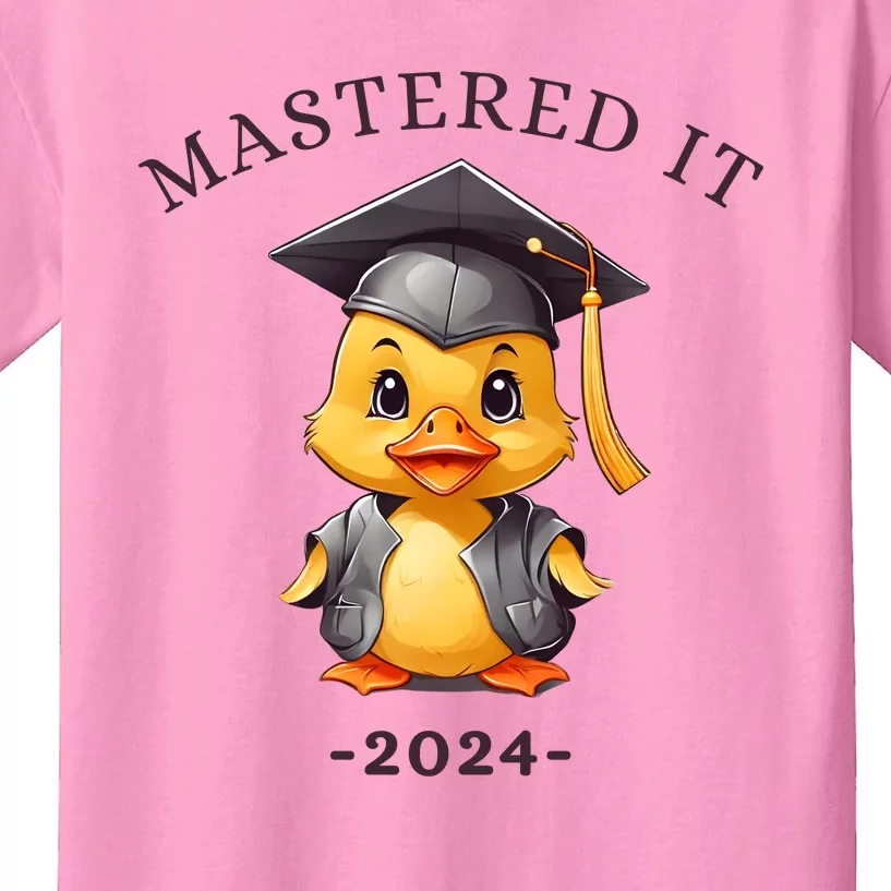 Masters Degree Graduation 2024 Mastered It Kids T-Shirt