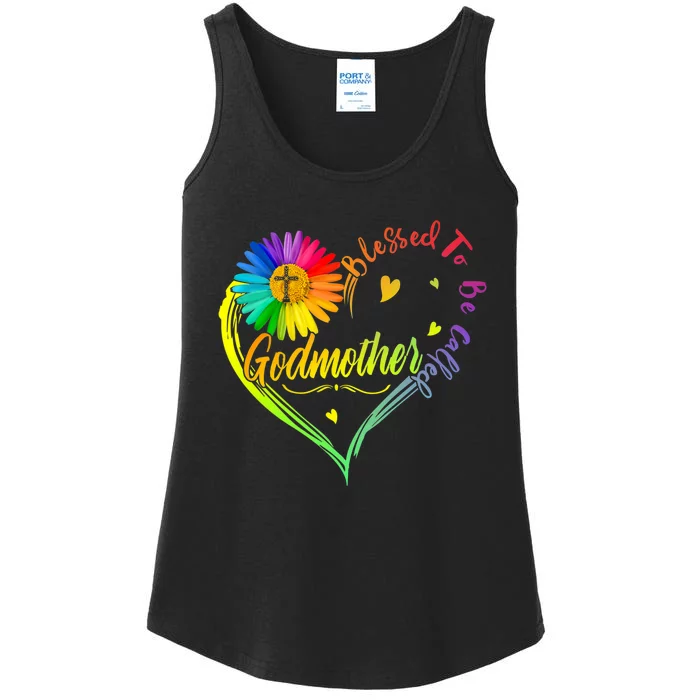 Mothers Day Gift Blessed To Be Called Godmother Ladies Essential Tank