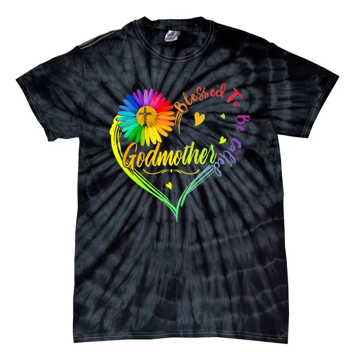 Mothers Day Gift Blessed To Be Called Godmother Tie-Dye T-Shirt