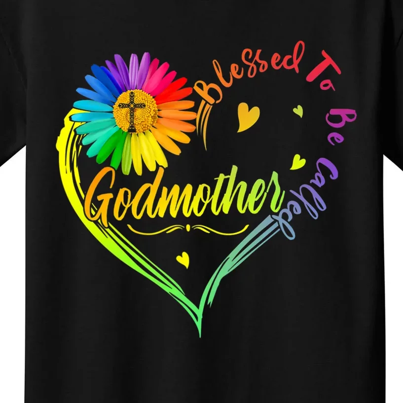 Mothers Day Gift Blessed To Be Called Godmother Kids T-Shirt