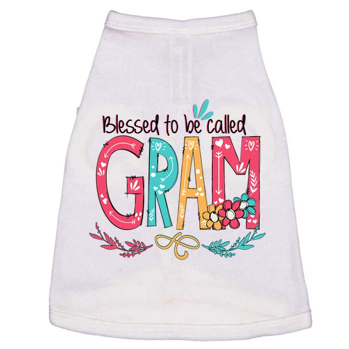 Mothers Day Gift Blessed To Be Called Gram Doggie Tank