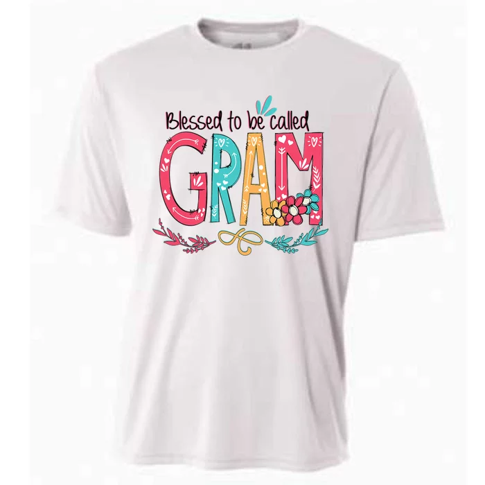 Mothers Day Gift Blessed To Be Called Gram Cooling Performance Crew T-Shirt