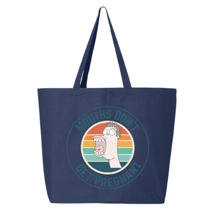 Mouths DonT Get Pregnant Retro 25L Jumbo Tote