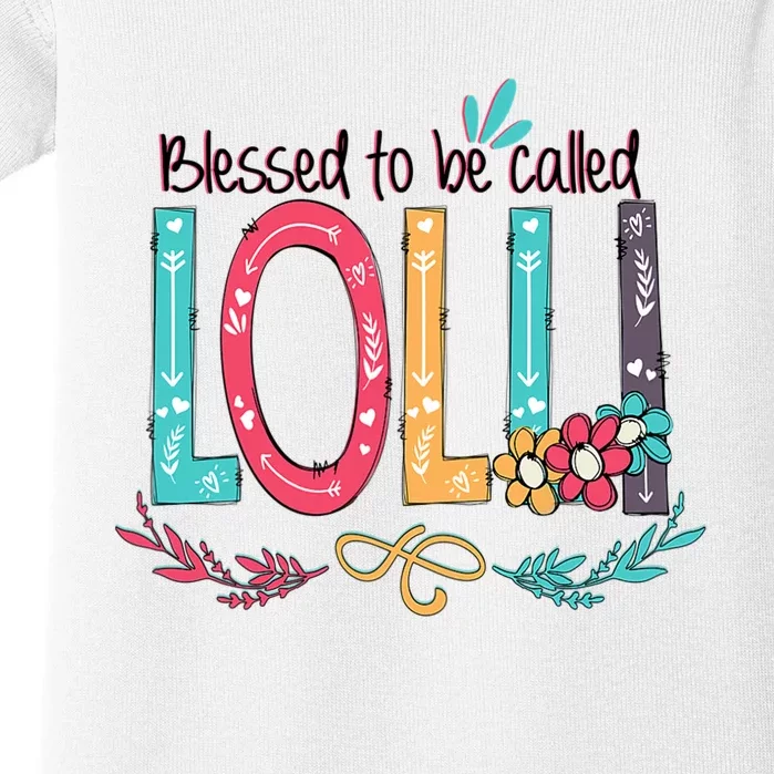 Mothers Day Gift Blessed To Be Called Lolli Baby Bodysuit