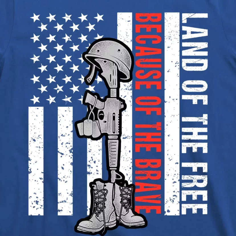 Memorial Day Gift Land Of The Free Because Of The Brave Meaningful Gift T-Shirt