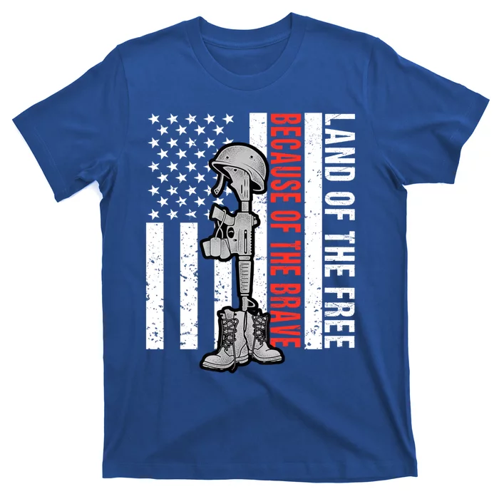 Memorial Day Gift Land Of The Free Because Of The Brave Meaningful Gift T-Shirt