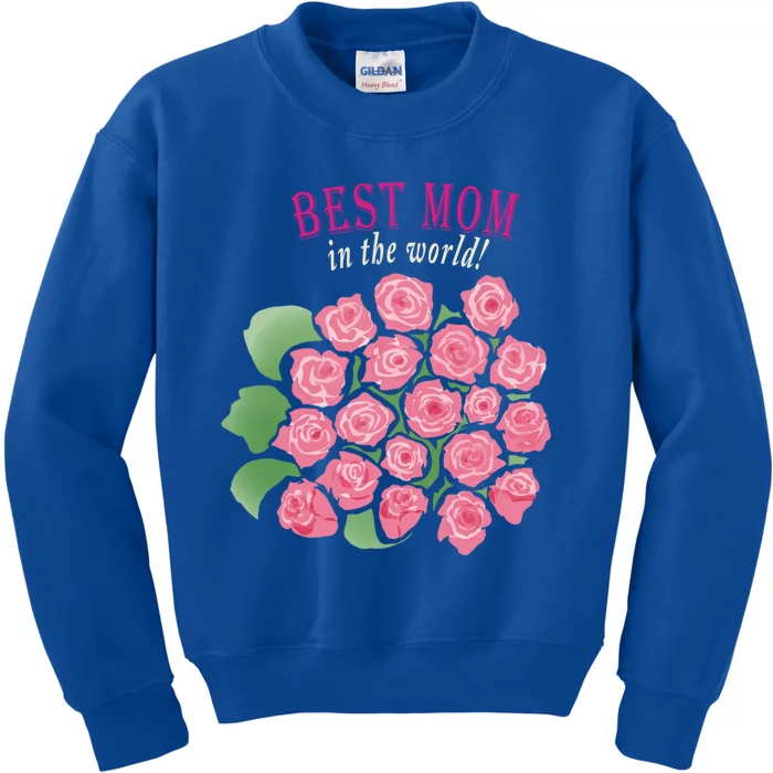 Mothers Day Gift Best Mom In The World Cute Gift Kids Sweatshirt