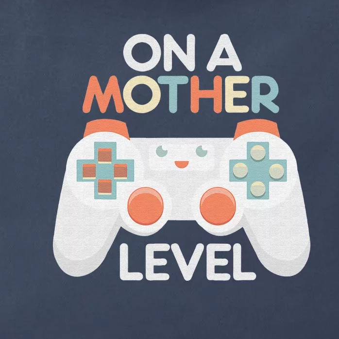 Mothers Day Gamer Mom Gaming On A Mother Level Up Zip Tote Bag