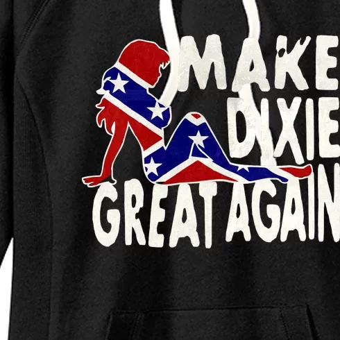 Make Dixie Great Again Civil War Flag Women's Fleece Hoodie