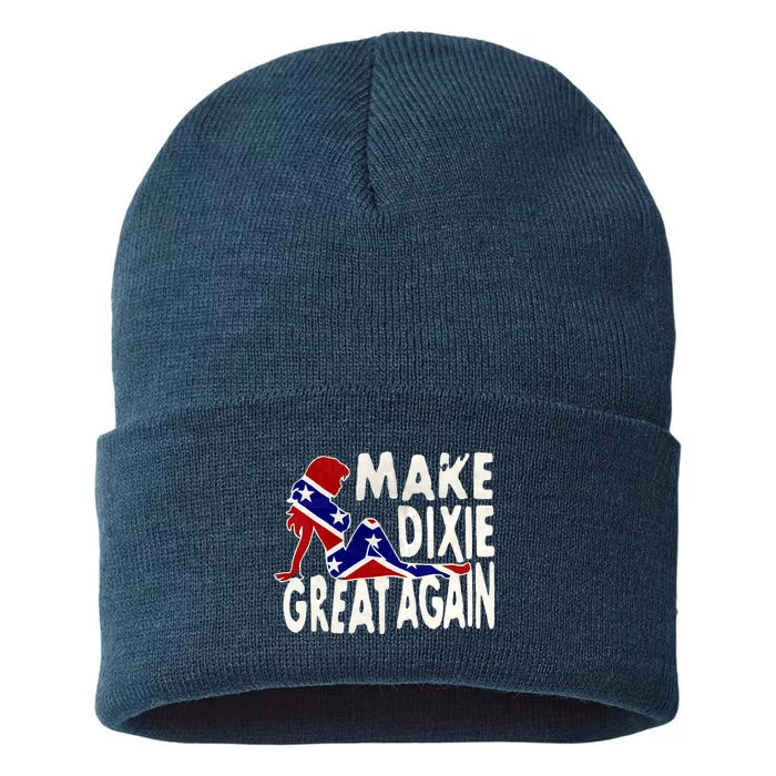 Make Dixie Great Again Civil War Flag Sustainable Knit Beanie