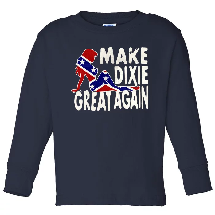 Make Dixie Great Again Civil War Flag Toddler Long Sleeve Shirt