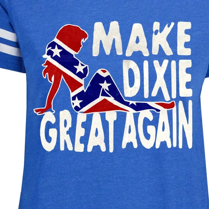 Make Dixie Great Again Civil War Flag Enza Ladies Jersey Football T-Shirt