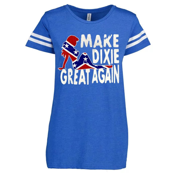 Make Dixie Great Again Civil War Flag Enza Ladies Jersey Football T-Shirt