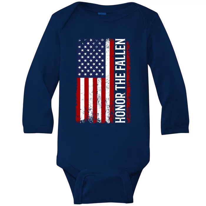 Memorial Day Great Gift Honor And Remember The Fallen Gift Baby Long Sleeve Bodysuit