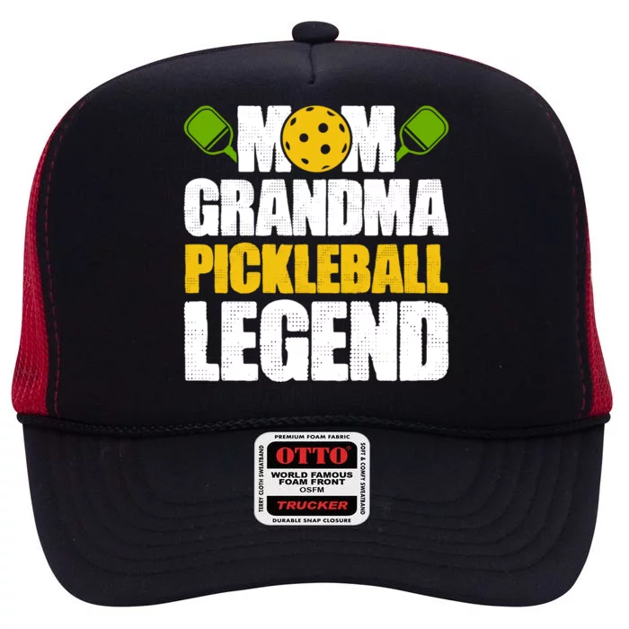 Mothers Day Grandma Pickleball Mom Grandma Pickleball Legend Cute Gift High Crown Mesh Trucker Hat