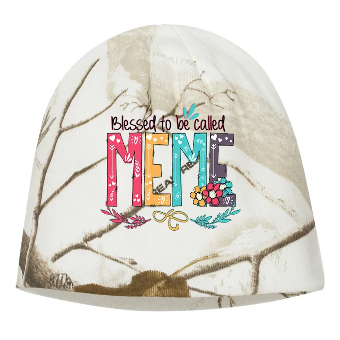 Mothers Day Gift Blessed To Be Called Meme Kati - Camo Knit Beanie