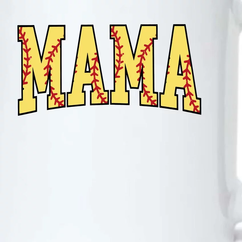 Mothers Day Gift For Softball Mama Black Color Changing Mug