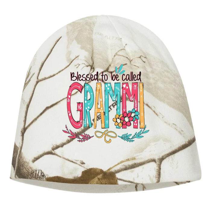 Mothers Day Gift Blessed To Be Called Grammi Kati - Camo Knit Beanie