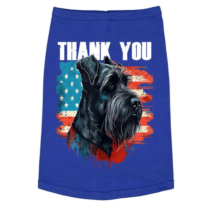 Memorial Day Giant Schnauzer American Flag Usa 4th Of July Meaningful Gift Doggie Tank