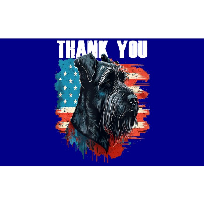 Memorial Day Giant Schnauzer American Flag Usa 4th Of July Meaningful Gift Bumper Sticker