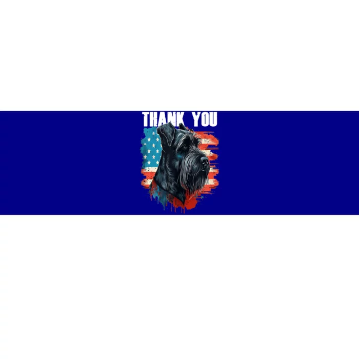 Memorial Day Giant Schnauzer American Flag Usa 4th Of July Meaningful Gift Bumper Sticker