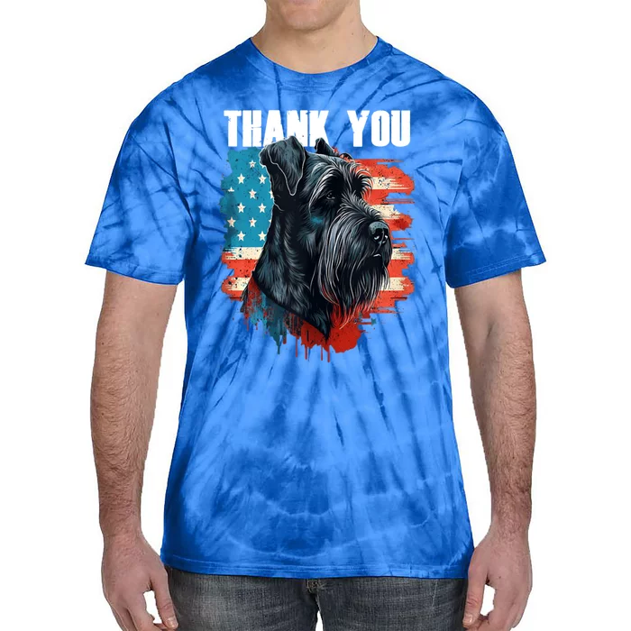 Memorial Day Giant Schnauzer American Flag Usa 4th Of July Meaningful Gift Tie-Dye T-Shirt